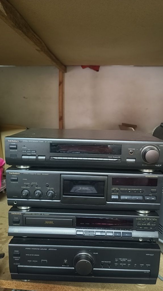 Wieża Technics 4 elementy + 2 głośniki JBL LX 600