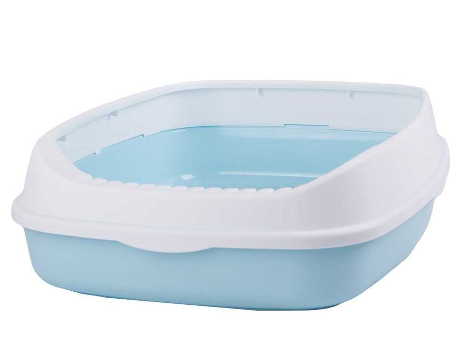 solidna kuweta dla kota otwarta z ramką na żwirek + łopatka duża