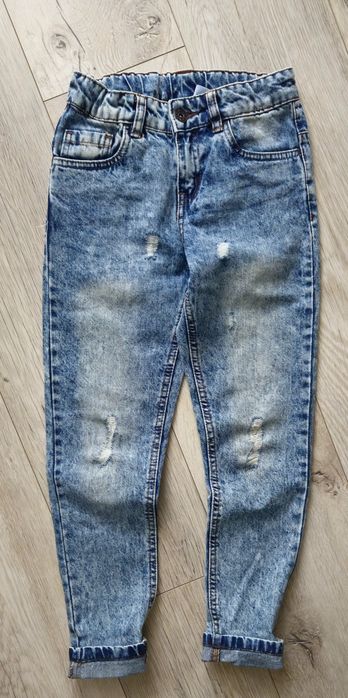 Spodnie jeansy baggy 134cm vintage retro style