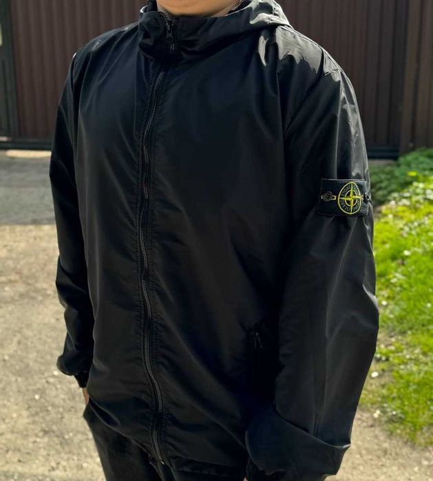 GoreTex Stone Island • Куртка Стон Айленд • Черная ветровка Стоник