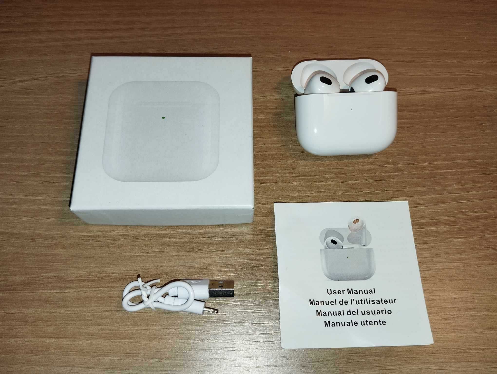 Białe Słuchawki Bezprzewodowe Bluetooth