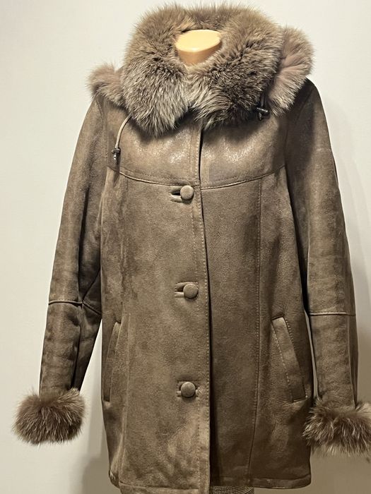 Kożuch ze skóry naturalnej, XL.