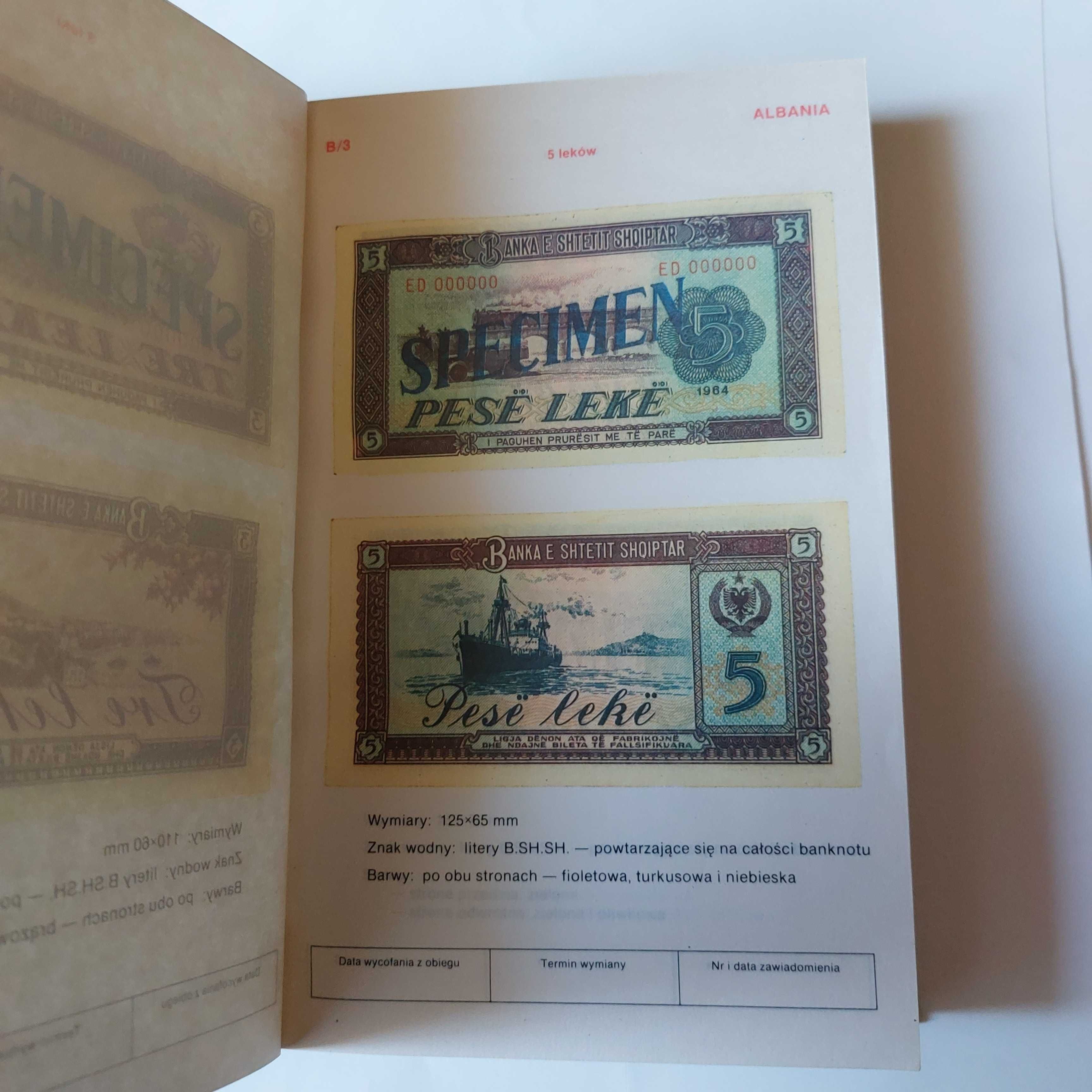 SPECIMEN | katalog banknotów świata | od A do Z | twarda oprawa