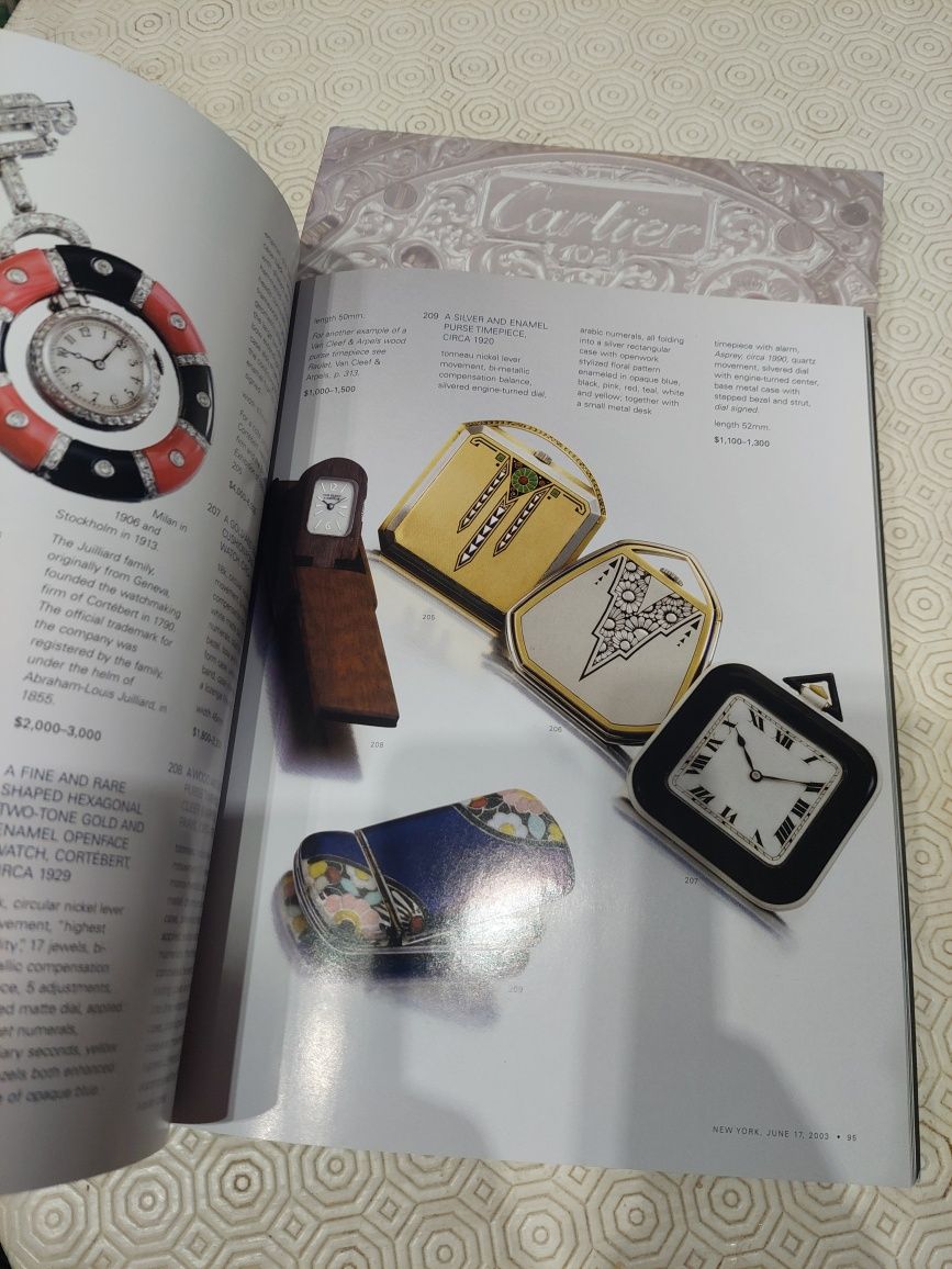 Catálogo relógios sotheby ano 2003