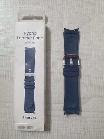 Ремешок Samsung Hybrid Leather Band (20mm M/L Navy Watch4)