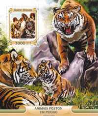 znaczki pocztowe czyste - Gwinea Bissau 2016 - fauna, tygrysy
