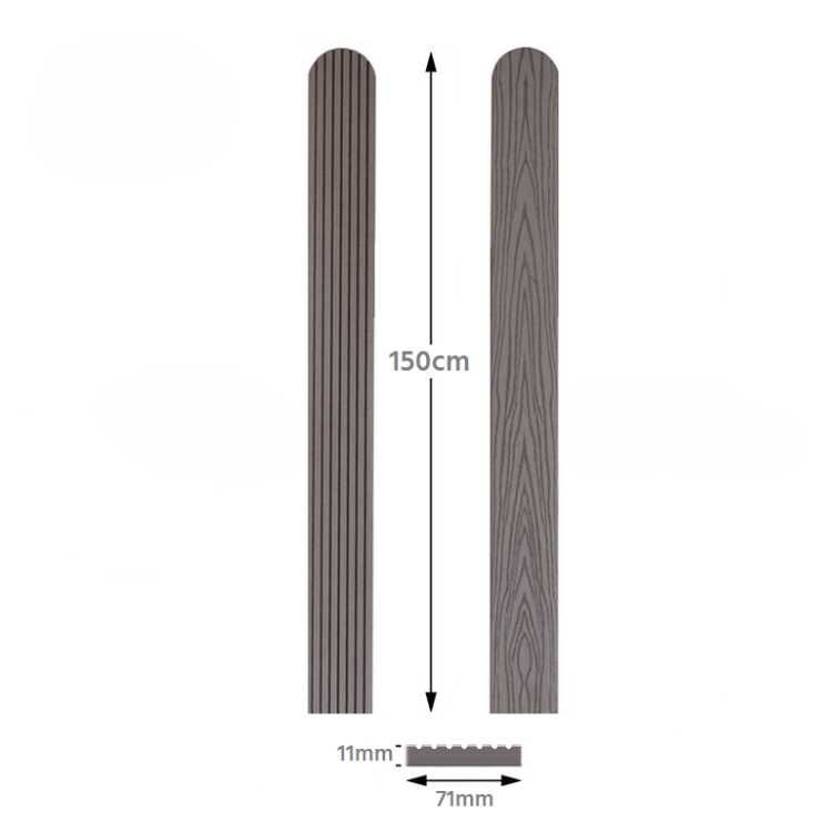 ROBELIT - Sztacheta WPC 71x11mm / szara 1,5m