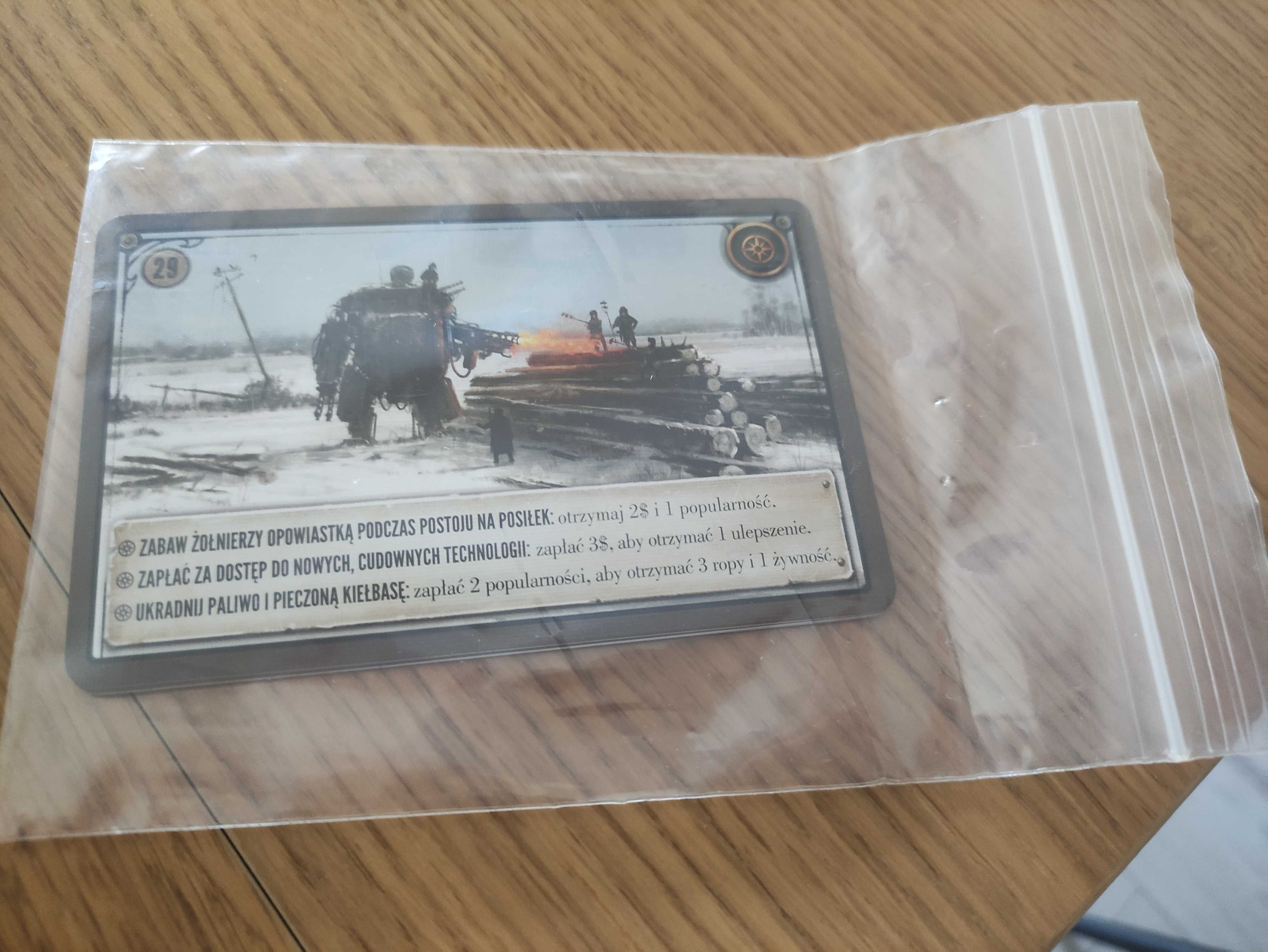 Scythe karty kickstarter  pakiet 4 unikatowych kart spotkań (nr 29-32)