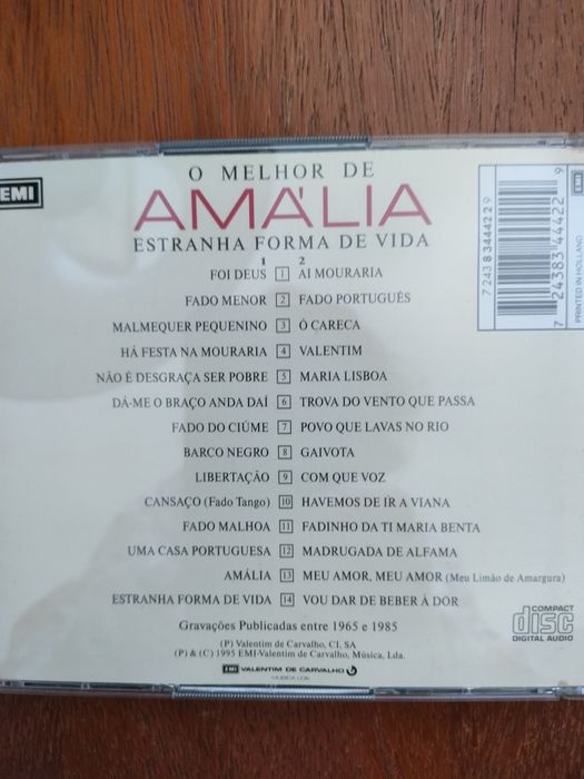 CD " O Melhor de Amália - Estranha forma de vida"