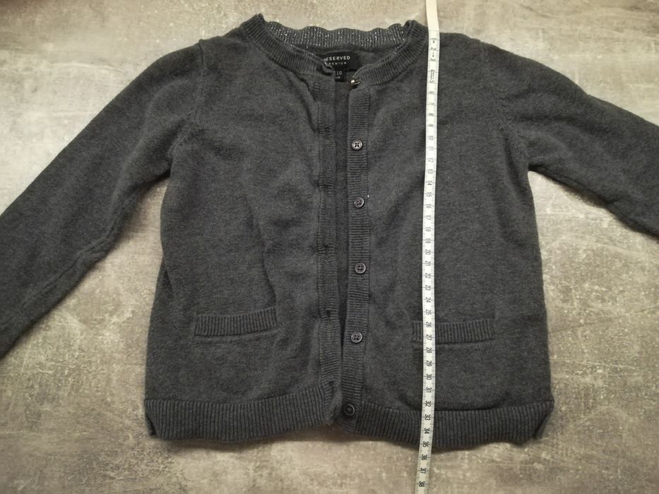Sweterek rozpinany grafitowy Reserved rozm. 110