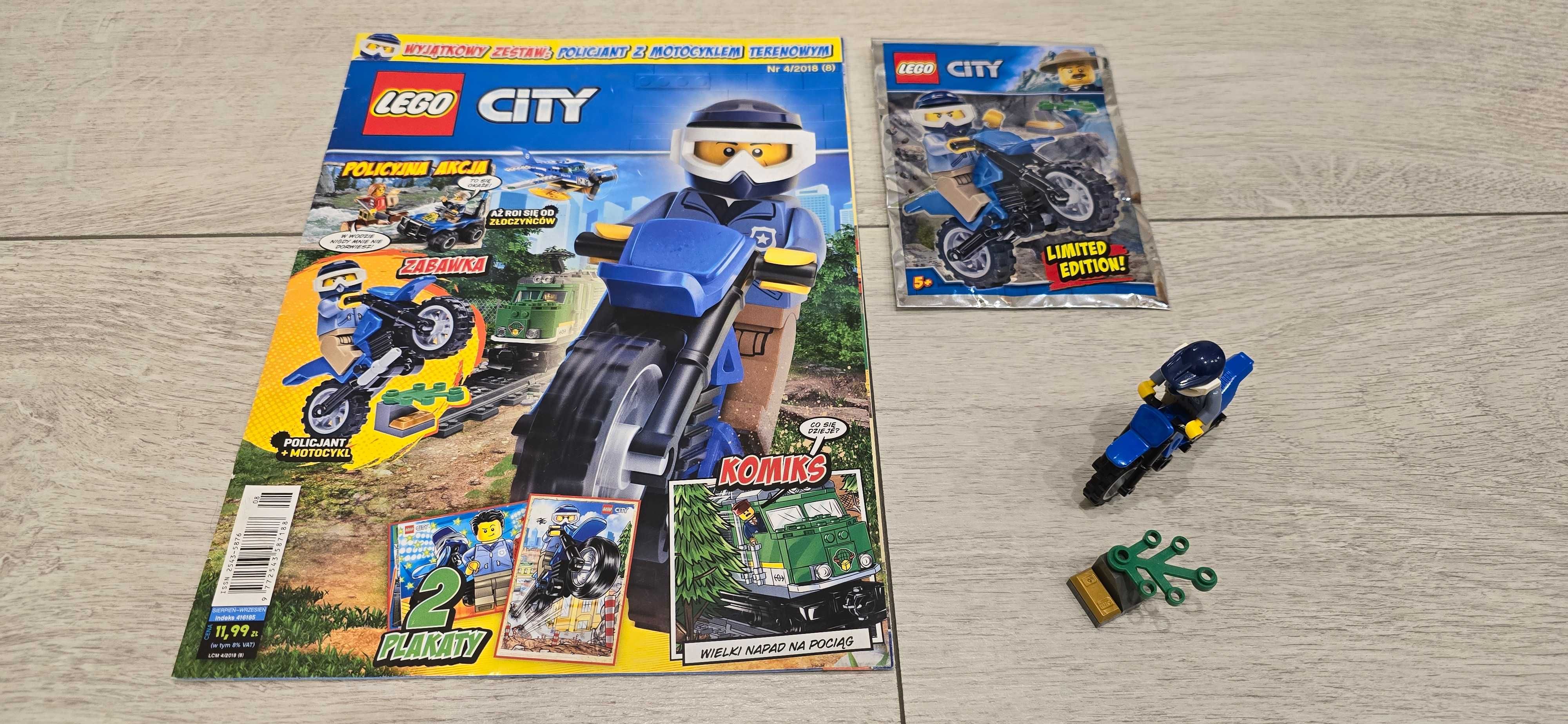 Zestaw klocków LEGO CITY Policjant + motocykl