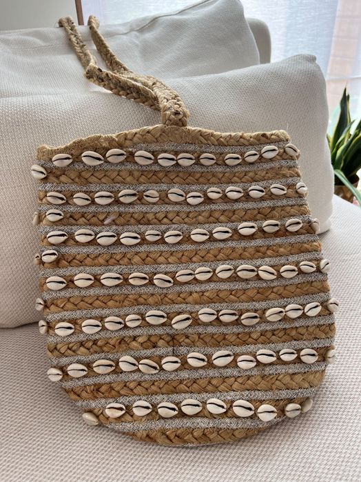 Torba letnia wyszywana muszelkami