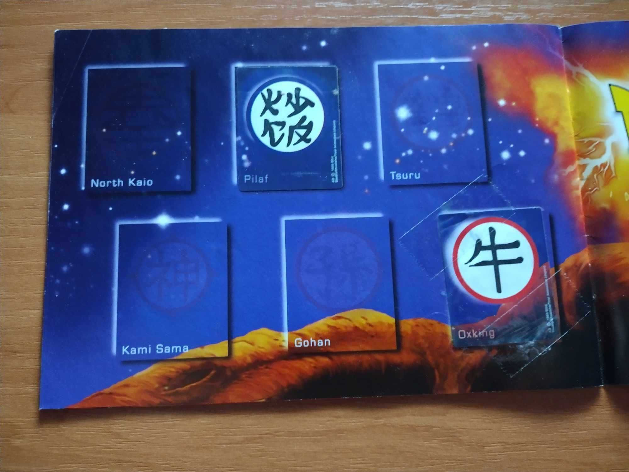 Dragon Ball Z - album na naklejki, zawiera pojedyncze naklejki