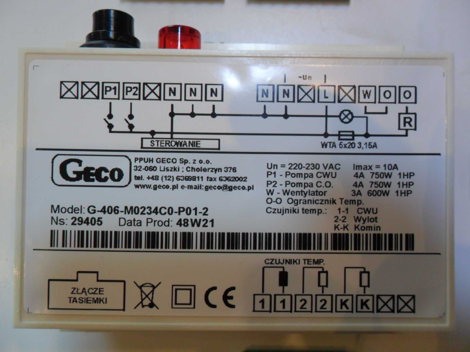 Sterownik G-406-P01G-406-P08 Zębiec Geco moduł FV