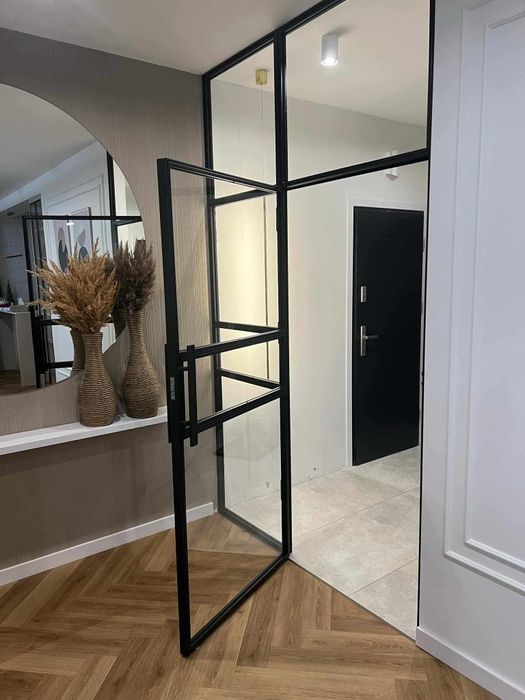 Drzwi loftowe szklane na wymiar .