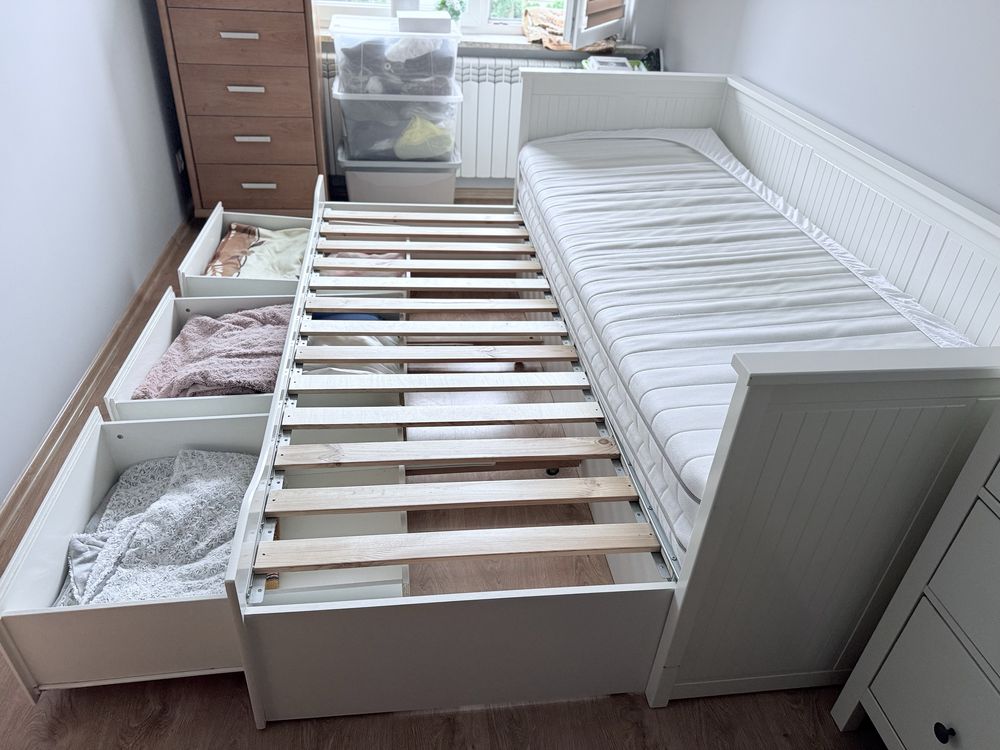 Łóżko leżanka Hemnes IKEA pojedyncze podwójne z szufladami
