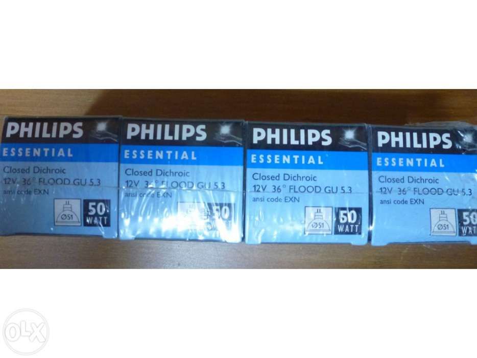 Conjunto 4 lâmpadas halogéneo novas Philips Essential