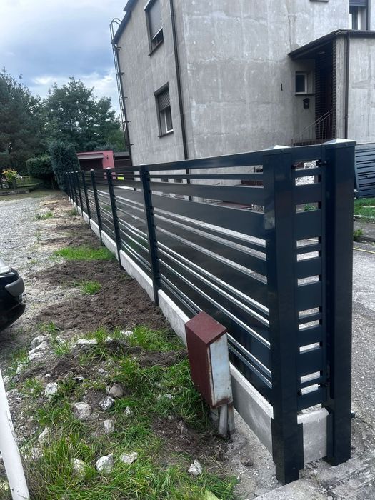 Ogrodzenia, przęsła spawane, przęsła palisadowe nowoczesne ogrodzenie