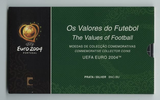 Moedas BNC "Euro 2004" emitidas em 2003 e 2004 (6 moedas) - PRATA