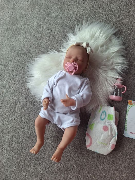 Lalka jak żywe dziecko reborn piękna NOWA duża 46cm , cala gumowa , br