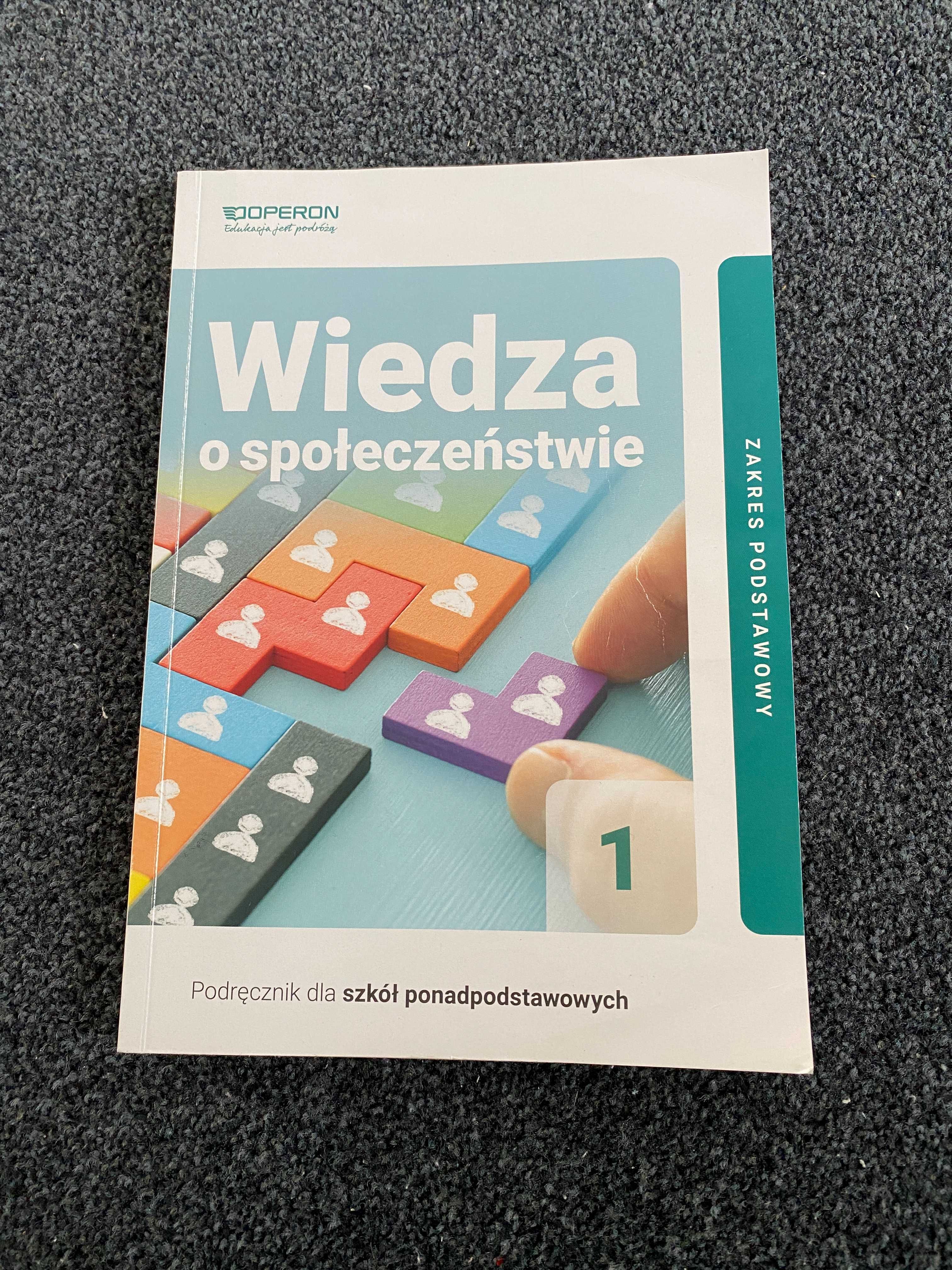 Wiedza o społeczeństwie 1 Liceum Technikum Operon JAK NOWA