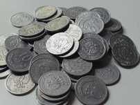 150 monet PRL aluminium z 1961-85: 10 groszy, 20 groszy, 50 groszy