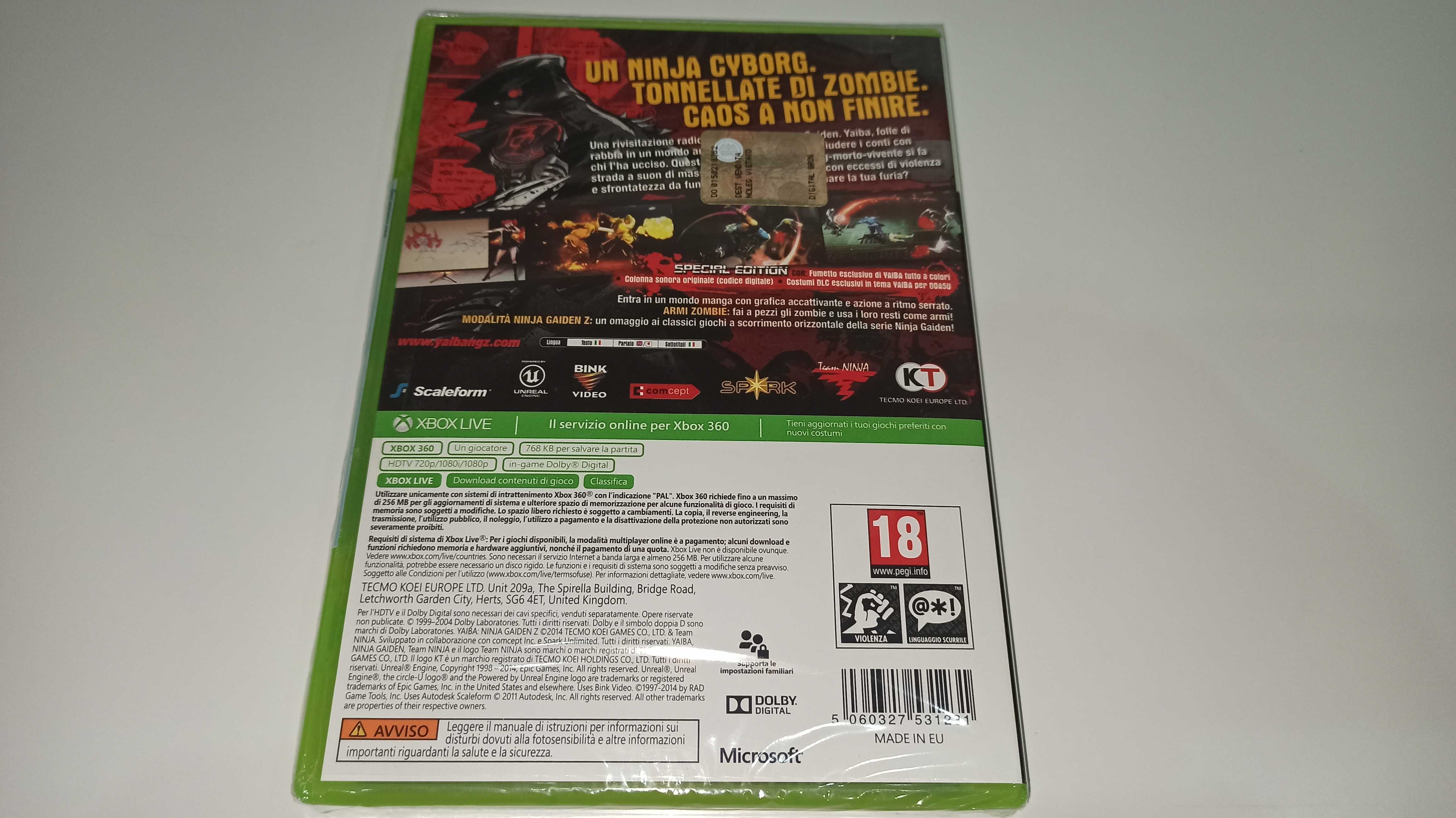 xbox 360 YAIBA NINJA GAIDEN Z akcja rozwałka warto NOWA! Folia UNIKAT