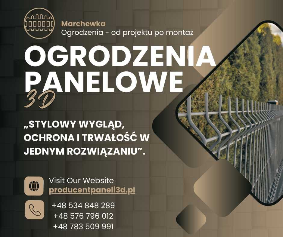 Ogrodzenia Panelowe 3D Marchewka