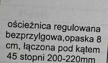Ościeżnica regulowana bezprzylgowa pol-skone 200-220mm lewa