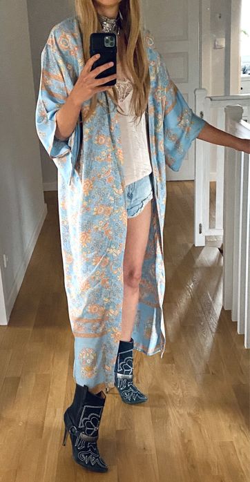 Kimono boho narzutka kaftan szlafroczek warsztaty rozwój
