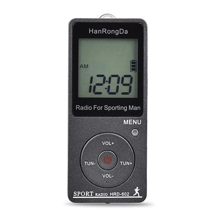 HRD-602 Receptor de Rádio Portátil FM/AM Rádio Display LCD Botão de Bl