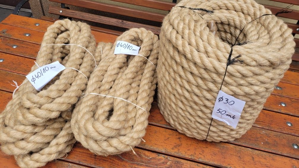 Lina Linka JUTOWA Juta Kręcona Żeglarska Dekoracyjna Sznur Jutowy 40mm