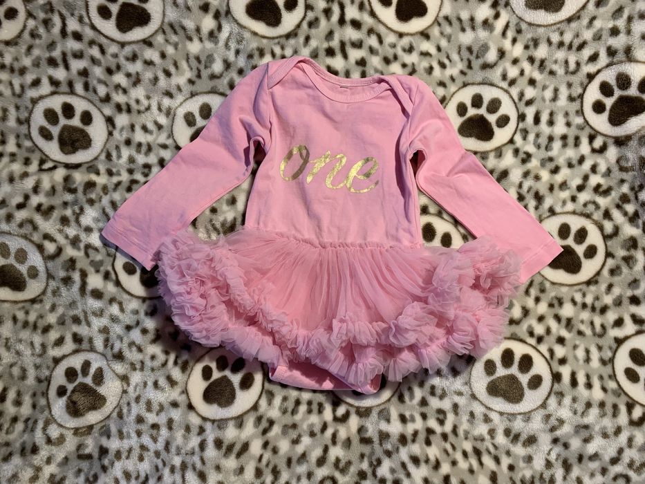 Платье бодик 6-9 месяцев