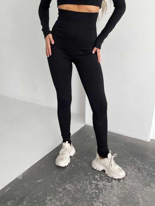 ‼️PUSH UP‼️ Лосіни в рубчик з пушап. Весна. Легінси жіночі безшовні