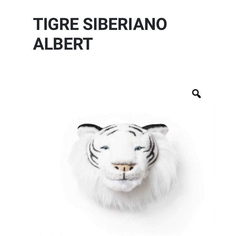 Decoração de parede tigre branco loja indykids