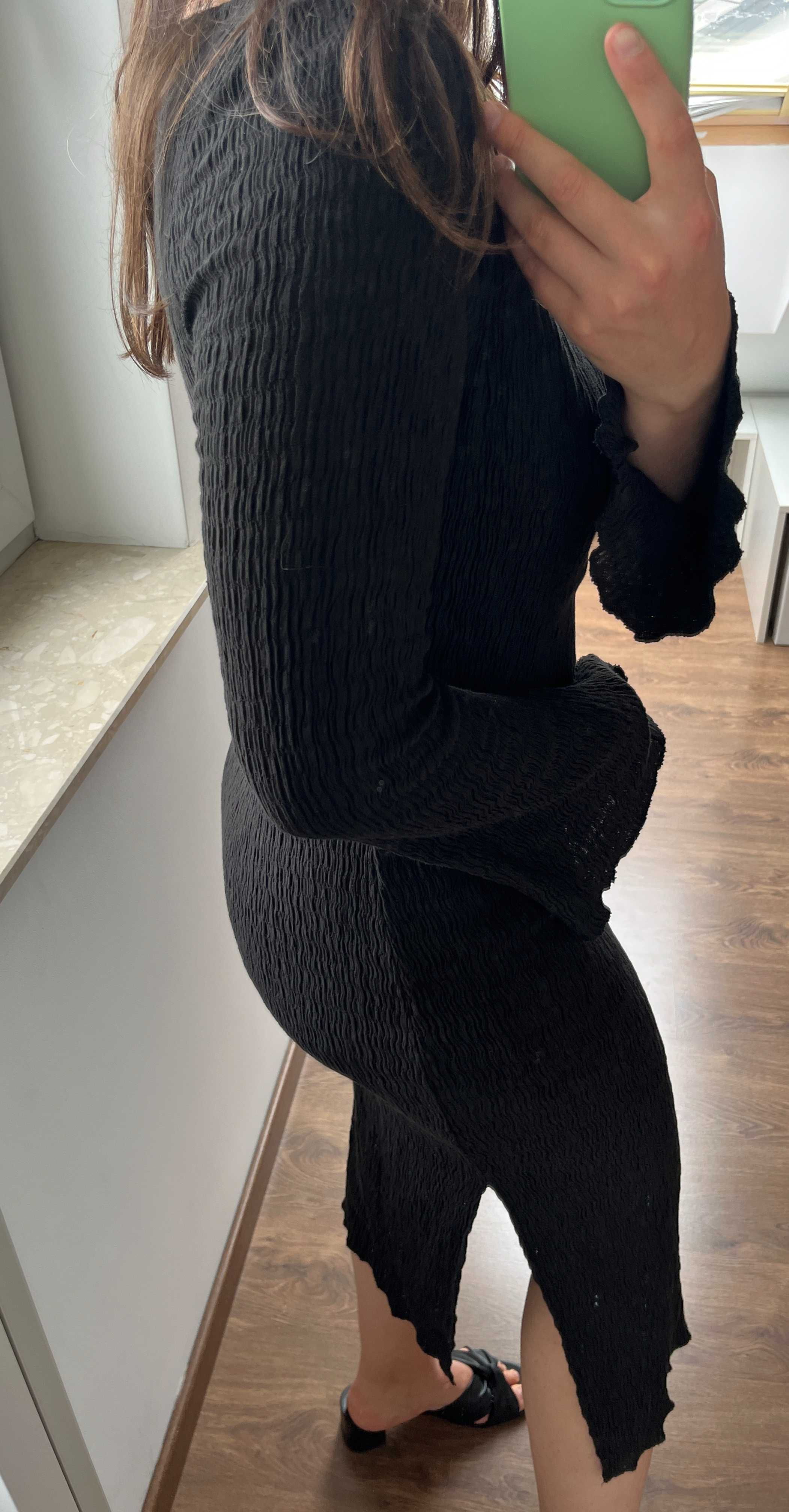 Czarna sukienka midi Medicine rozm. L, lato, wakacje, old money casual