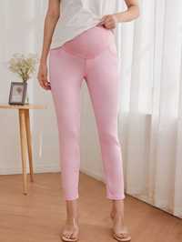 Jeansy Spodnie Rurki Ciążowe Baby Pink Xl 42