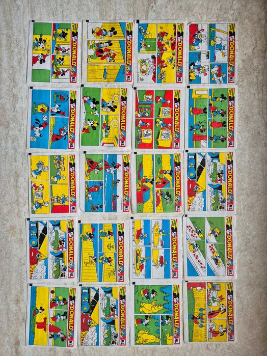 Kultowe historyjki z gumy do żucia DONALD, z okresu prl