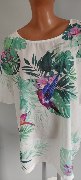 4XL 48 xxxl 46 bluzka na lato krótki rękaw