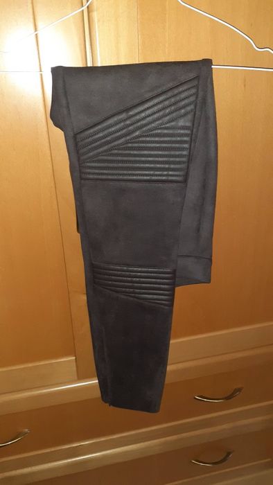 Calças Castanhas Tipo pele de Pêssego e Napa ( Senhora) C/ Novas  Zara