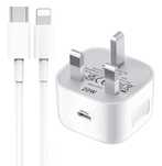 Ładowarka sieciowa zasilacz PD 20W USB-C + lightning Apple 5V 9V 12V
