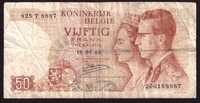 Belgia, banknot 50 franków 1966 - st. 4