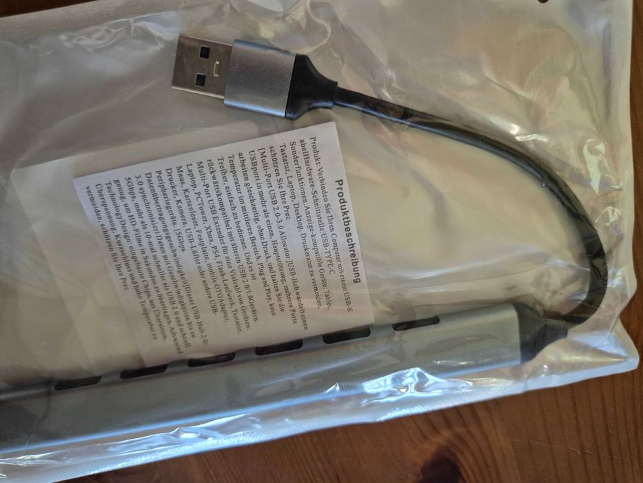 Hub USB 7in1 srebrny