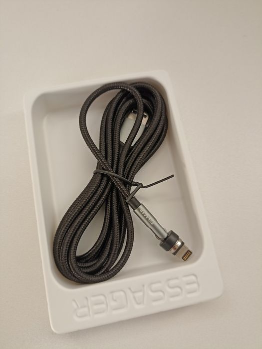 Кабель тканинний ESSAGER USB Lightning 2 м, шнур для айфона для iPhone