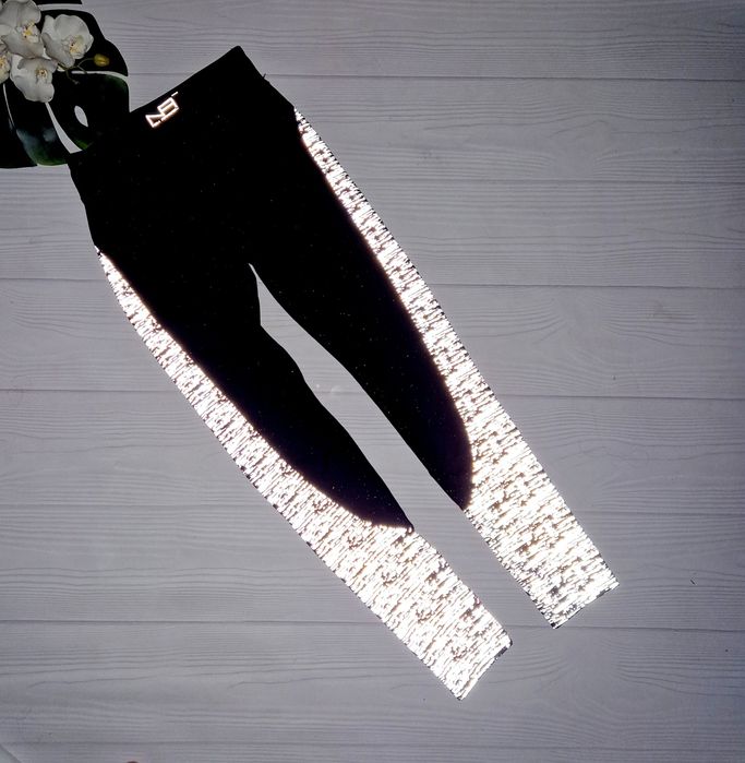 Світловідбиваючі  леггінси  для бігу на мікрофлісі new apparel 63 р.42