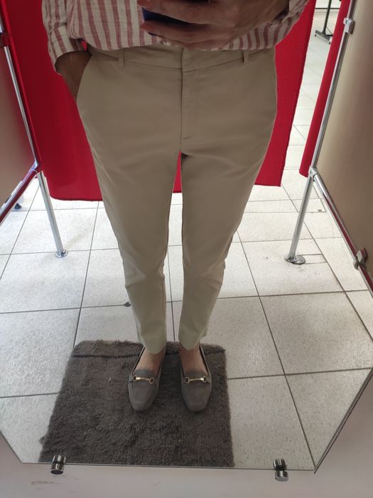 Брюки сигареты черные/беж/ бананы