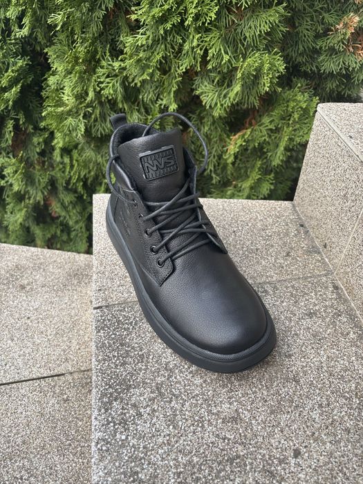 Мужские ботинки натуральная кожа на меху