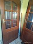 Drzwi 80 cm prawe drewniane dre solidne klamki es bez oscieznicy porta
