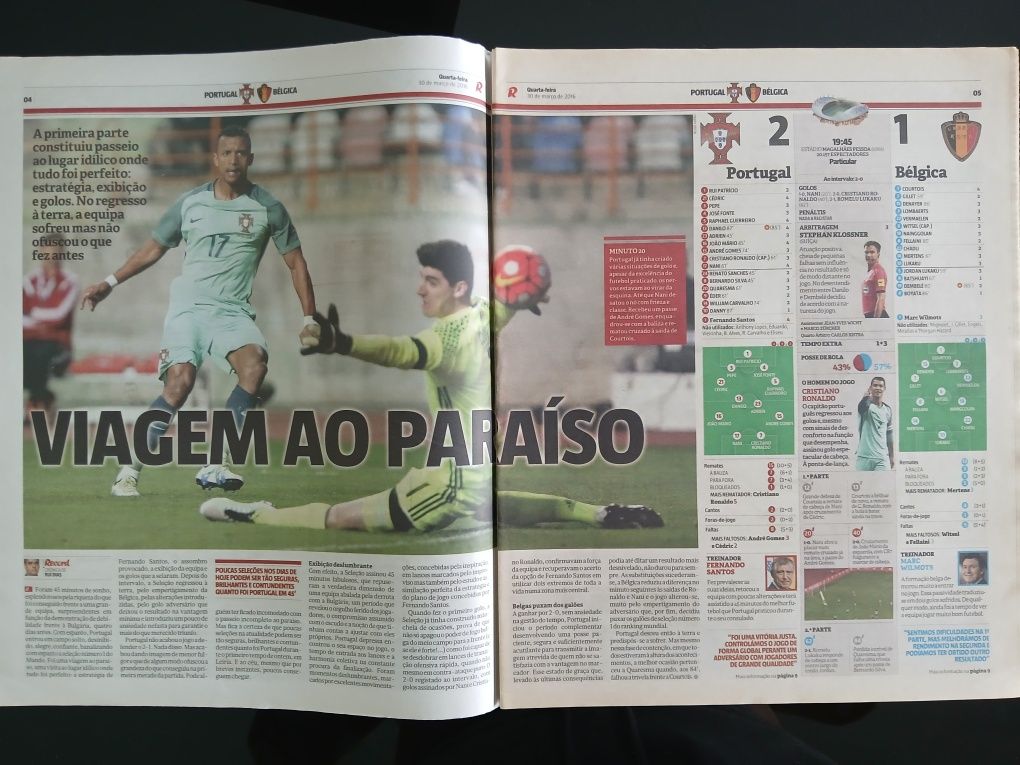 Jornais Record, Seleçao Portuguesa