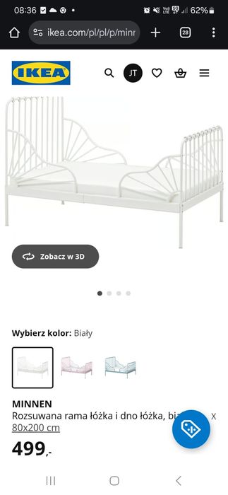 Sprzedam łóżko ikea rosnace z dzieckiem minnen